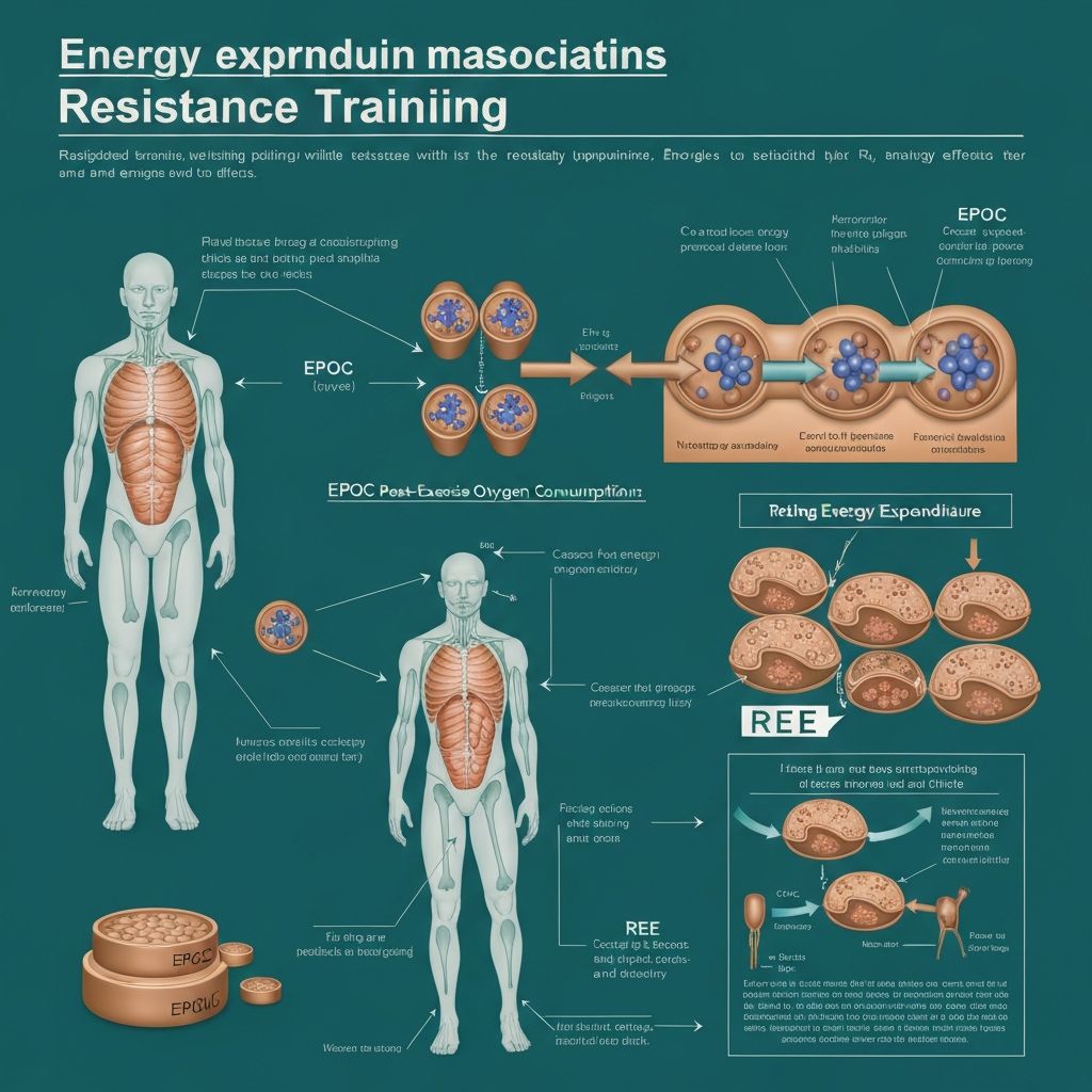 Energy expenditure mechanisms illustration